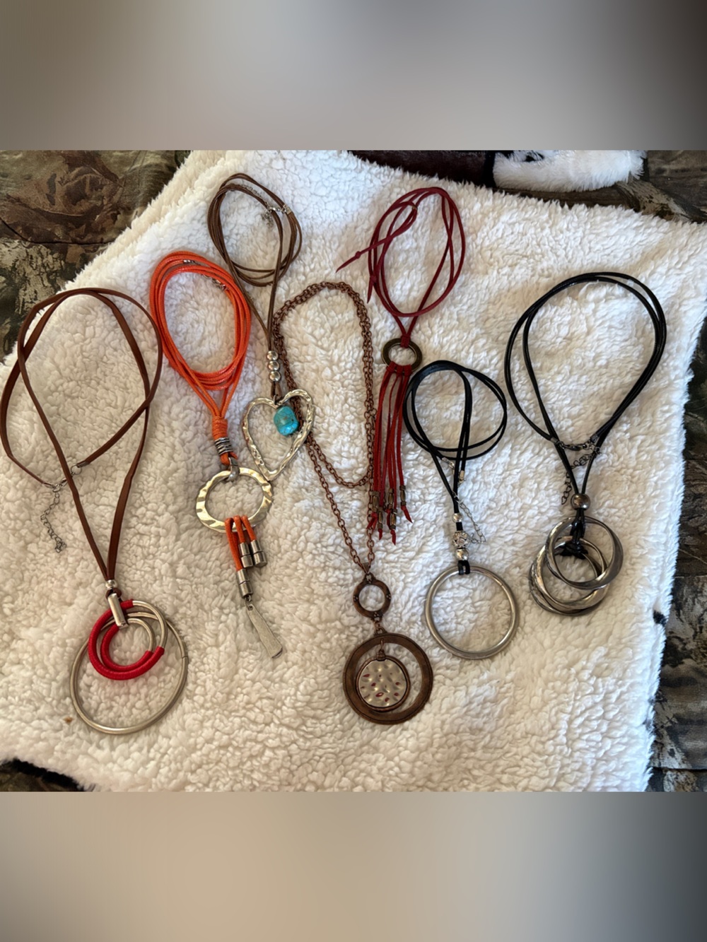 Boho Multi-Accent Pendant Necklace bundle